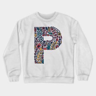 Tropical Letter P Crewneck Sweatshirt